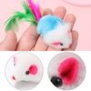 10Pcs Assorted Color Feather Tail Catnip Cat Mouse Toys Interactive Cat Toy Mice Rattle Set Kittens