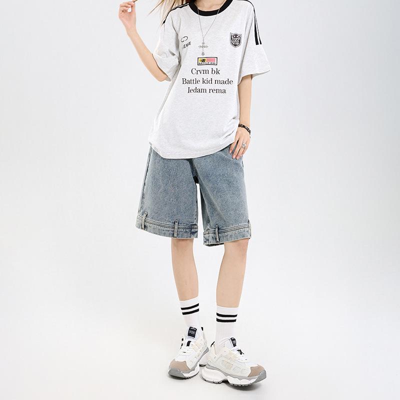 Women's American Retro Wide-Leg Denim Shorts - Summer 2025 Fashion Trend