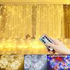 3/6M USB String Light Fairy Garland Curtain Lamp With Hook 8 Function Remote Control For Wedding Party Decoration