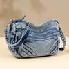 Женский Ретро Вываренный Деним Многокарманный Кроссбоди и Рюкзак - Повседневный Нишевый Дизайн
