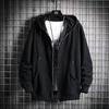 2024 Spring & Autumn Men's Fashion Jacket: High Street Hong Kong Style, Japanese-Inspired Sweater, Korean Trend, Loose Fit, Hooded Design.