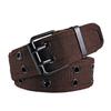 New Men's Double Row Needle Buckle Woven Belt Women's Belt Leisure Sports Outdoor Work Belt with Cargo Pants Jeans Belt