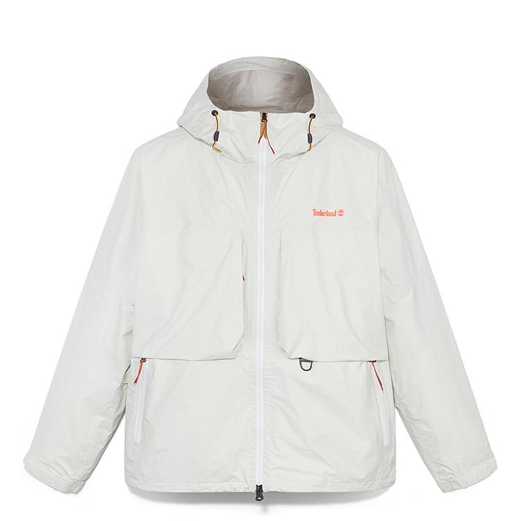 Timberland Outdoor Hiking Waterproof, Windproof, And Breathable Windbreaker Jacket Men's Ivory A66QUCM9