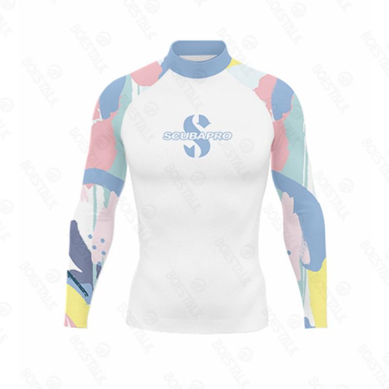 Mens UV Protection Rash Guard Long Sleeve Swim Shirt Surfing Diving Water Sports