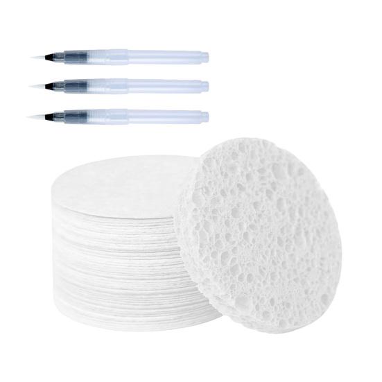 Foam Texture Blank Painting Paper 3D Drawing Magic Canvas Sponge with Water Brush White Puffy Paint Paper for Kids Adults DIY Art Craft Supplies