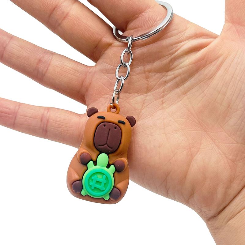 Брелок для ключей с изображением капибары, кулон для телефона, чехол для наушников, подвески, сумка, декор, аксессуары