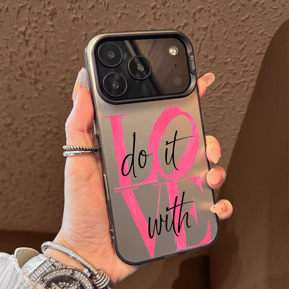Чехол для телефона Love Art для iPhone 17 16 15 14 13 12 11 Pro Max Air Матовый Лазерный Аврора Ударопрочный Funda