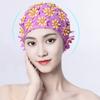 Long Hair Floral Petal Swim Cap Flower Swimming Hat Diving Cap Swimming Cap Women