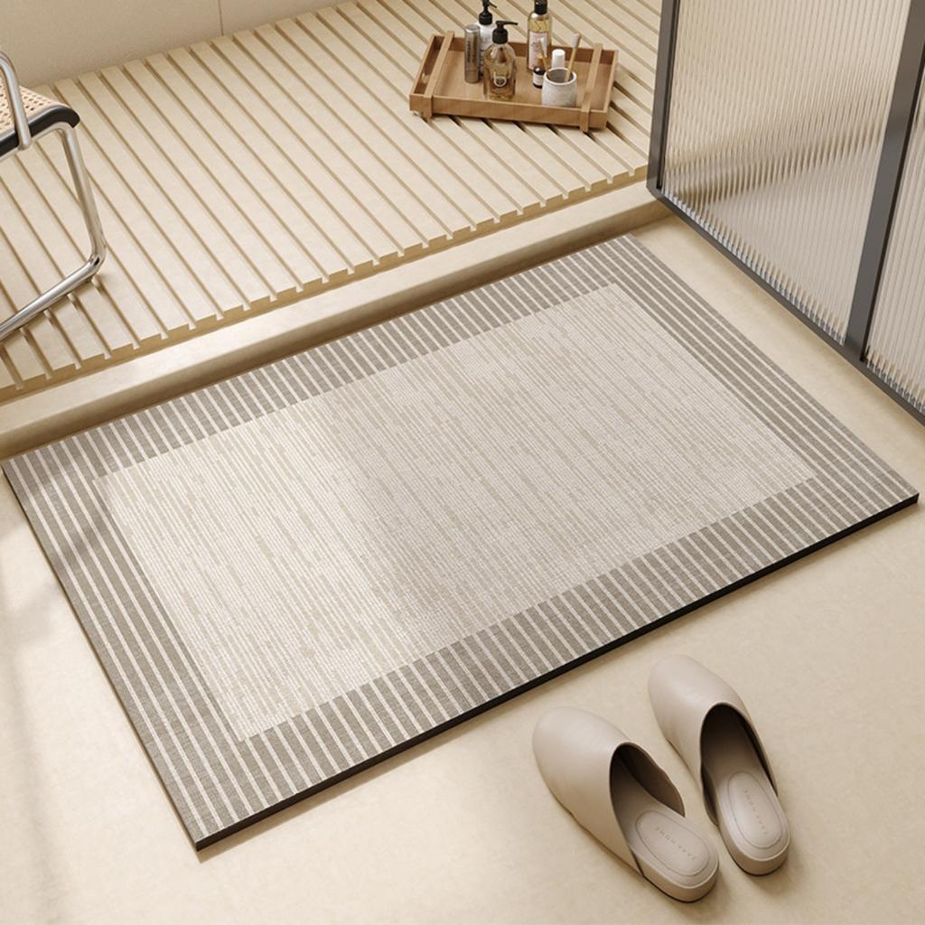 Diatom Printing Bathroom Thickening Mat Bath Non-slip Carpets In Wash Basin Bathtub Side Floor Rug Shower Room Doormat Memory Foam 3D Pad