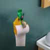 Riding Frog Roll Paper Holder Wall Mount Bathroom Kitchen Unicycle Animal Toilet