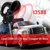 Truck 135db Loud Air Horn 12/24V SuperLoud Trumpet Air Horn with Electric Valve Flat for Auto