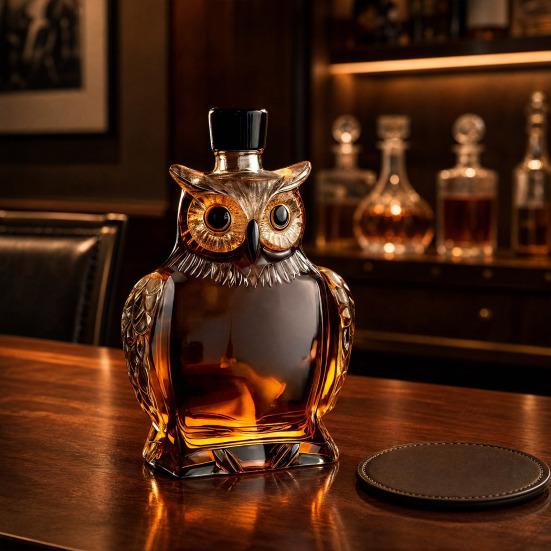 Бутылка для вина, Изогнутая форма, Боросиликатное стекло, Термостойкая, Уникальная форма животного, Декоративный арт-объект для любителей виски