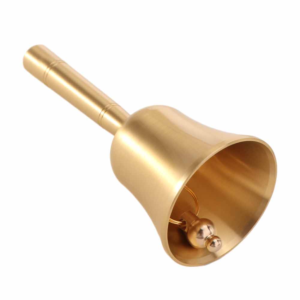 Manual Operation Solid Brass Call Bell Extra Loud Hand Cranked Bell Children's Education