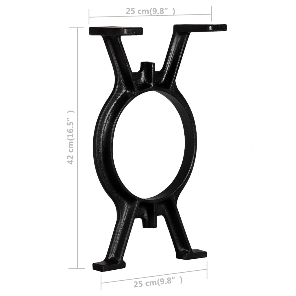 Bench Legs 2 pcs O Frame Cast Iron