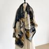 New Ladies Autumn Winter Double Sided Jacquard Scarf Shawl With High End Flower Design Premium Imitation Cashmere