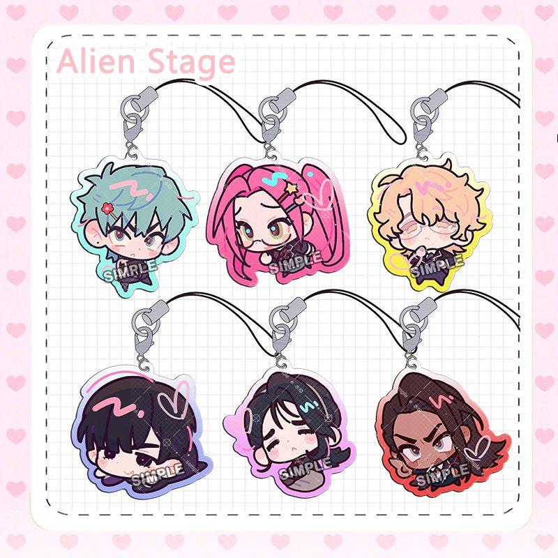 Аниме ALIEN STAGE ИВАН ТИЛЛ Мизи Лука Косплей Брелок Унисекс Акриловый Брелок Брелок Цепочка для Телефона Сумки Подвеска Аксессуары Подарок