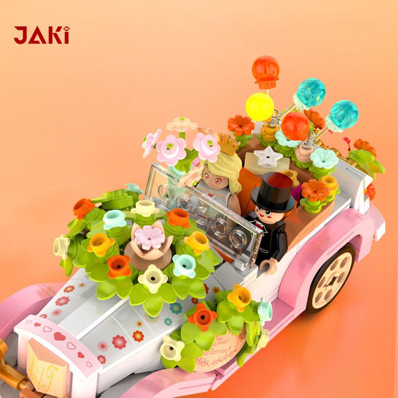 Jaki Retro Simulation Wedding Car Proposal Exclusive Educational Model Children Girl Building Blocks Toy