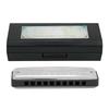 10?Hole Harmonica Blues Db Key Harp Portable Musical Instrument Beginner PracticeBlack