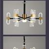 Modern Wrought Iron Acrylic Living Room Chandelier Nordic Home Dining Bedroom Lamps