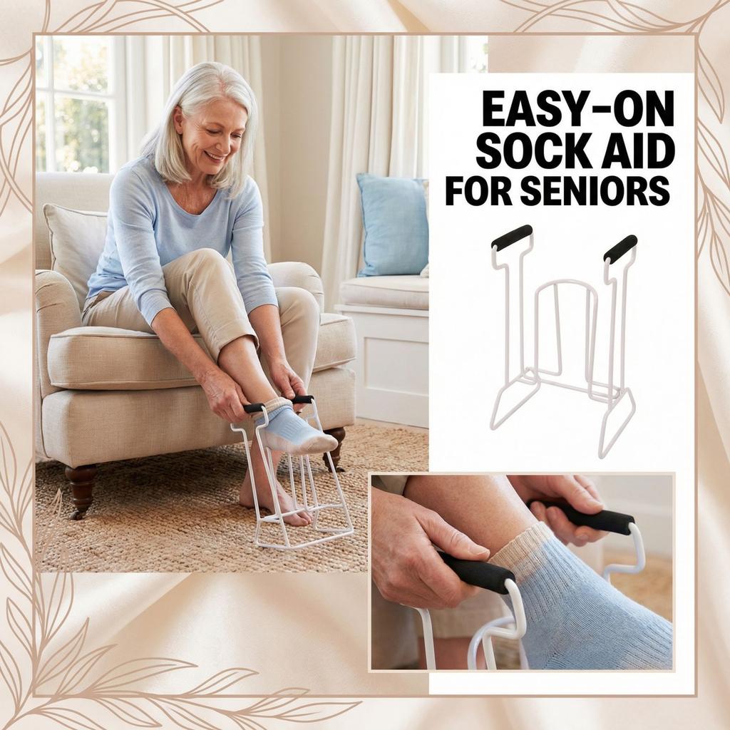 Устройство для надевания носков для пожилых людей Помощник для носков Без наклона Инструмент для помощи при одевании