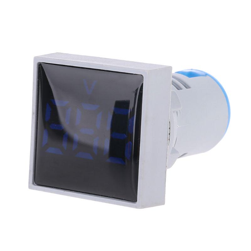 Digital Square Voltmeter AC 20-500V Volt Panel Meter Voltage Indicator LED Light 22mm Car Accessories