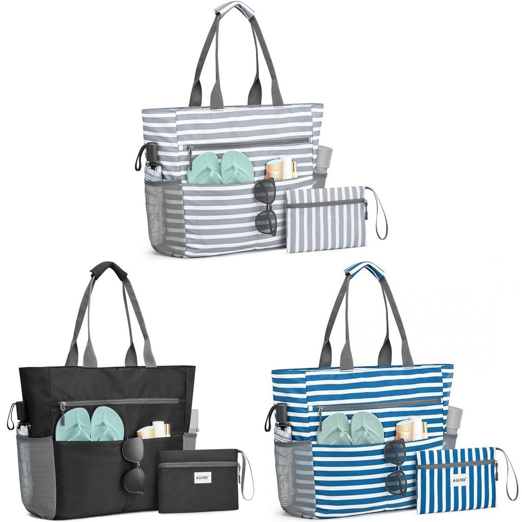 Large Capacity Waterproof Beach Tote Bag With Lightweight Construction For Travel And Outdoor Activities