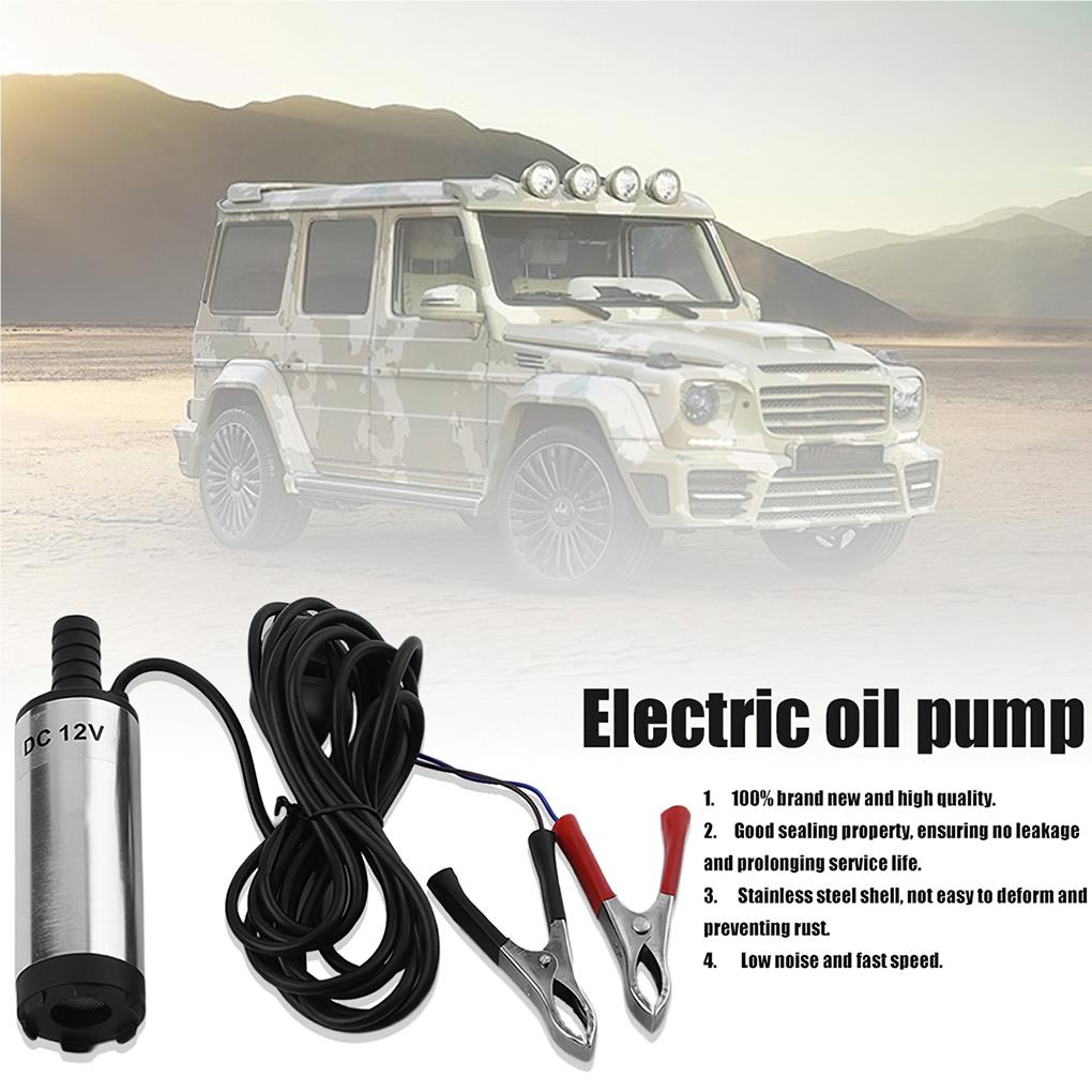 38MM 12V Oil Pump Electric Stainless Steel LeakproofDiesel Pumps Low Noise Fast Speed Oils Extractor Construction Outdoor