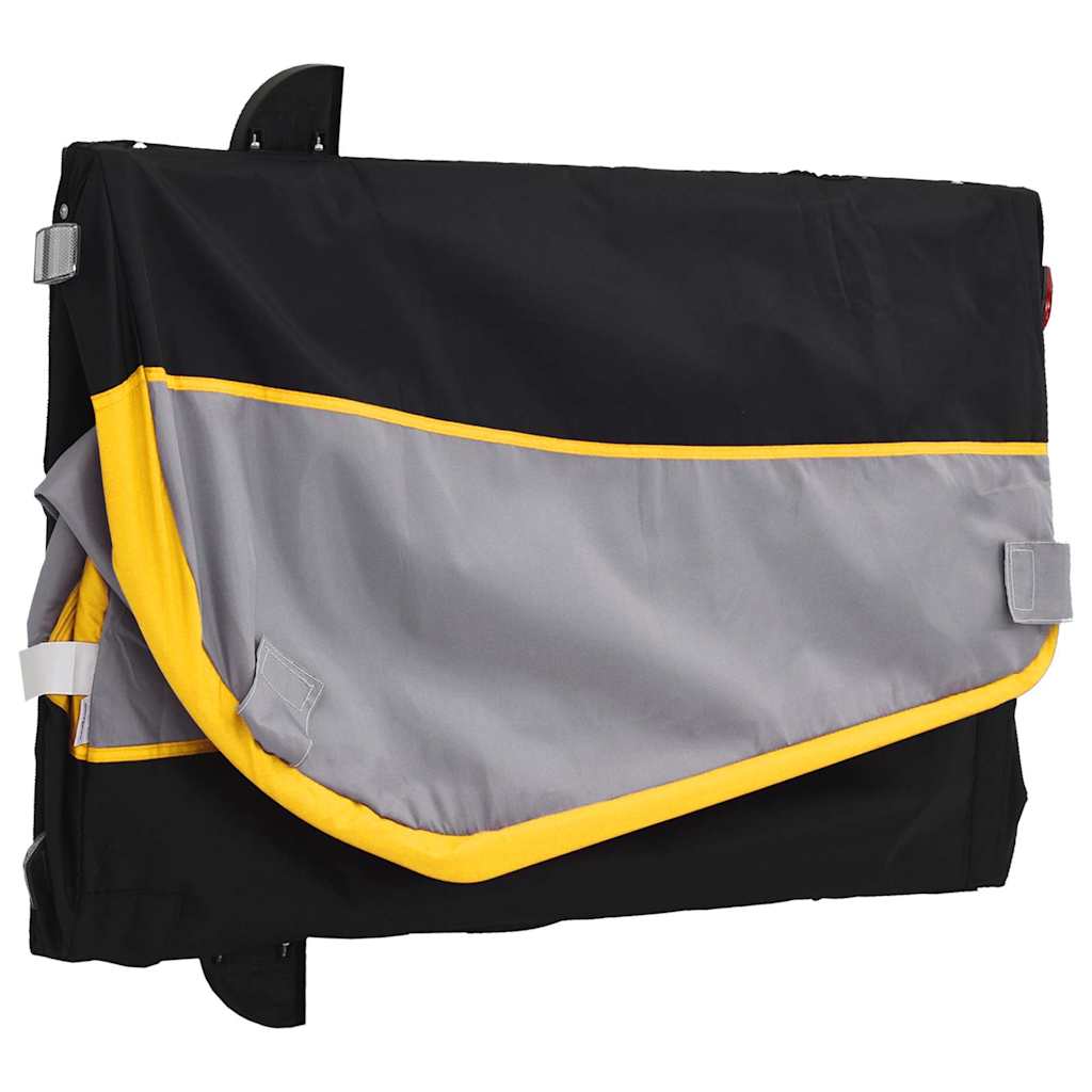 Bicycle Trailer Black and Yellow 45 kg Iron