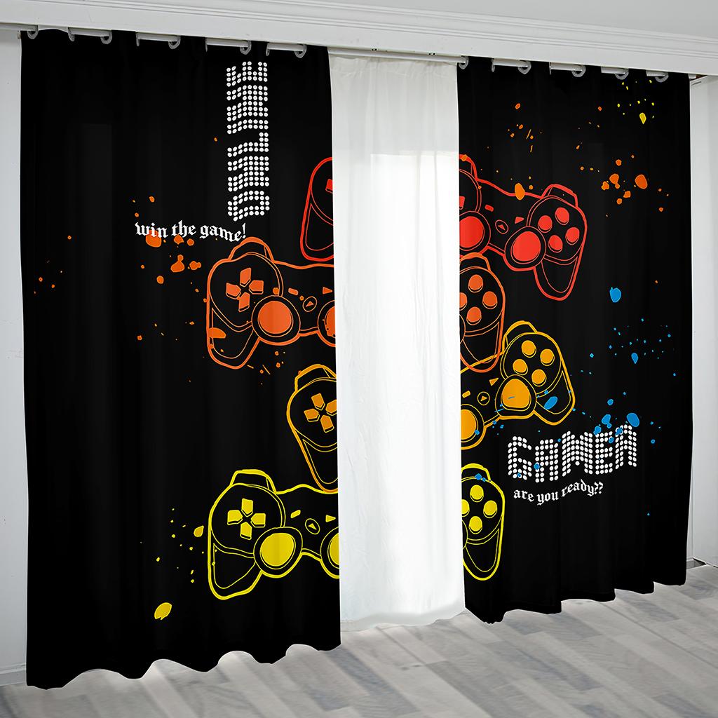 Мультяшный игровой контроллер, переключатель, оконные шторы, жалюзи для гостиной, детской спальни, ванной комнаты, кухни, офиса, двери, домашнего декора, 2 шт.