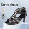 Sequins Dance Shoes Womens Girls Ballroom Party Latin Dance Shoes Jazz Salsa Performance Fashion Dance Shoes Heeled 5/7/9CM