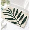 Коврик для ванной комнаты, нескользящий коврик из микрофибры, пушистый тропический лист, коврики для ванной, напольный впитывающий ковер для ванной, коврик для душа