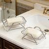 Multifunctional Stainless Steel Soap Rack Self Draining Bathroom Storage Rack  Bathroom Use