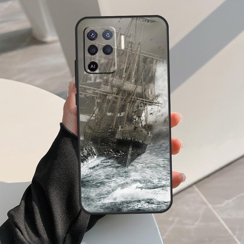 Ships Paintings Case For Oppo A38 A18 A78 A98 A58 A60 A80 A40 A96 A76 A16 A94 A74 A54 A15 A17 A57 A77 A5 Pro
