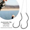 12Pcs/Pack High Carbon Steel Automatic Flip Fishhook Sharp Barbed Fishing Tackle Fishing Hook  Carp