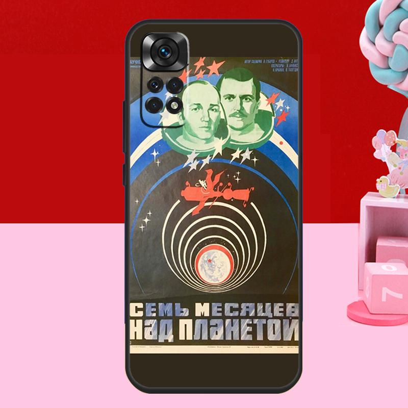 CCCP Soviet Space Propaganda Art Case For Xiaomi Redmi Note 11 10 12 13 14 15 Pro Plus Redmi 15 C 14C 10C 12C 13C Soft Cover