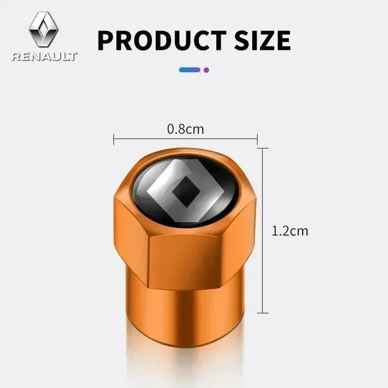 2026 Hot For Renault Interior Stickers New 4Pcs Car Wheel Tire Valve Caps Air Stem Covers Accessories For Renault RS Megane 2 3 Z111