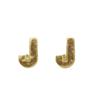 Wax Letters -J-, Gold, 9mm, sct.-LS 2 Pcs