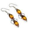 Honey Topaz Gemstone 925 Sterling Silver Gift Jewelry Earring 2.09"
