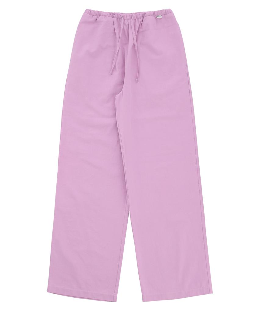 DELICCENT Cotton Elastic Waist Pants [Violet]