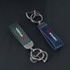 wszm6 Fashion Leather KeyChain Horseshoe Buckle Key Ring Car Key Rings for Mitsubishi Pajero Sport Outlander ASX Lancer Eclipse Cross