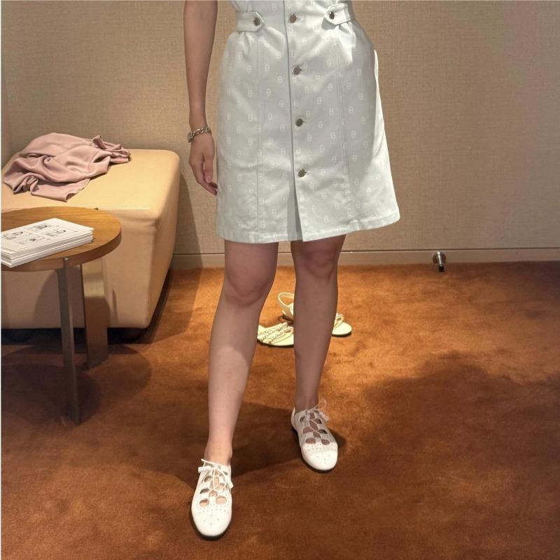 Fashion Women Solid Polka Dot Hollow Cross-Tied Sewing Lace-Up Woman Loafers Mules Mary Janes Ballet Dance Shoes Brogue Flats Summer