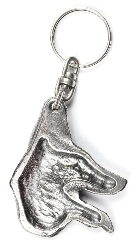 Azawakh, Tuareg Sloughi I – Silver-plated pendant with a dog in a decorative box, handbag decoration | Art-Dog