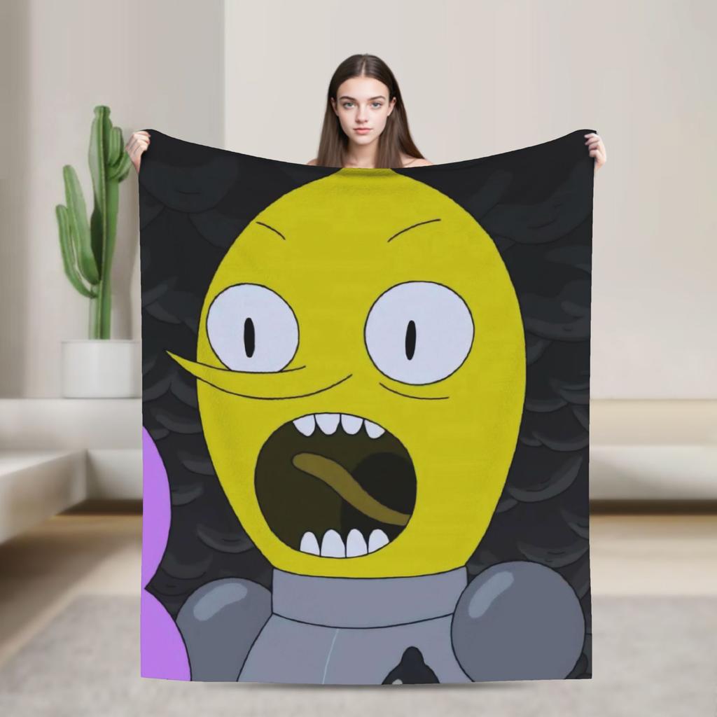 Lemongrab Unacceptable Flannel Blanket Spring Warm Soft Throw Blanket for Kids Adult Home Decor Graphic Bedspread Sofa Bed Cover
