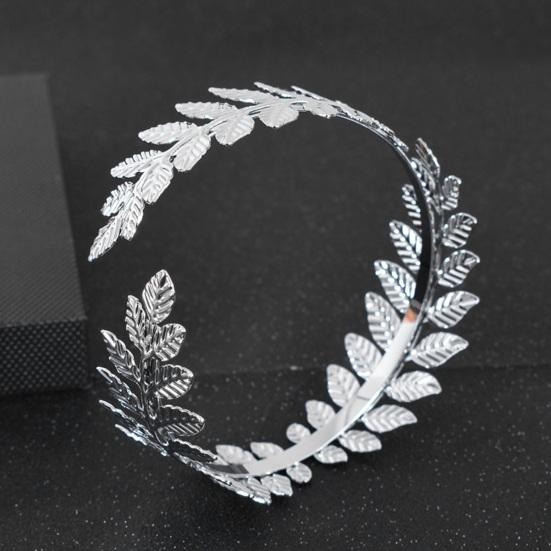 Yousheng Форма Листа Браслет На Плечо Металлическая Катушка Вихревая Спиральная Форма Нарукавная Повязка Манжета Открытие Регулируемый Браслет На Руку Подарок Ювелирных Изделий