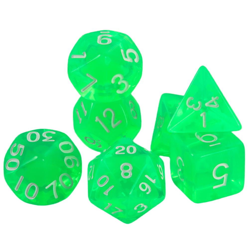 Polyhedral Dice Se Candy Color DND Dice for Transparency D4-D20 Multi Sides Dice for Board Game