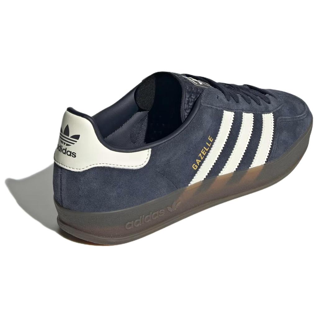 adidas Оригинальные GAZELLE INDOOR Низкие Скейтбордические Кроссовки Мужские Темно-синие JQ6172