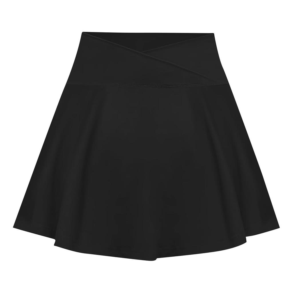 Женская повседневная однотонная короткая полуюбка с высокой талией, спортивная юбка, плиссированная юбка