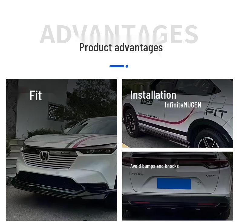 2022 Honda Vezel HRV Обвес в стиле Mugen: Передний сплиттер, Пороги, Задний диффузор