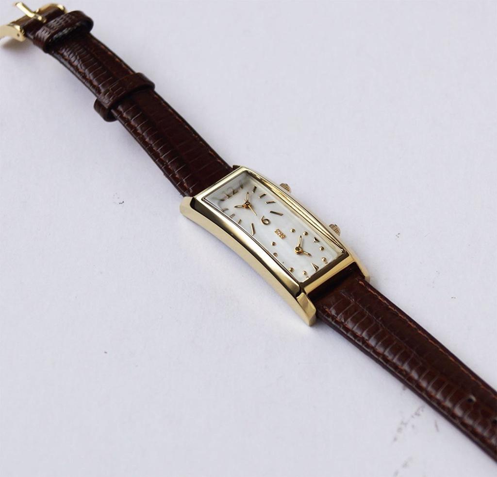 GRANDEUR Dual Time Watch Limited Ремень из коровьей кожи с тиснением под крокодила GSX048W9 Коричневый [GRANDEUR] Женский / Цвет