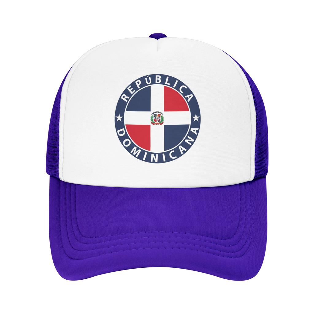 Dominican Republic Dominicana Flag Mesh Baseball Cap Casual Trucker Hat Hat Adjustable Polyester Sun Hats Summer Trucker Hats